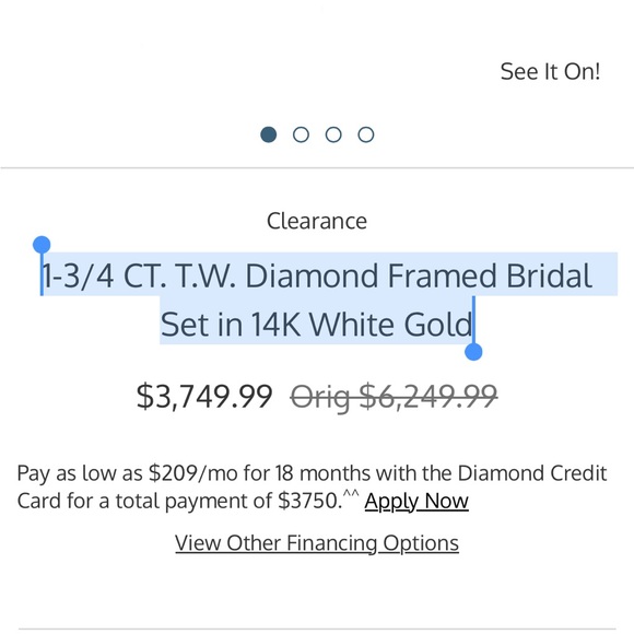 Zales bridal engagement ring - Picture 2 of 5